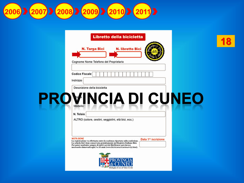 La provincia di Cuneo si attiva come diciottesima organizzazione pubblica e come terza provincia.